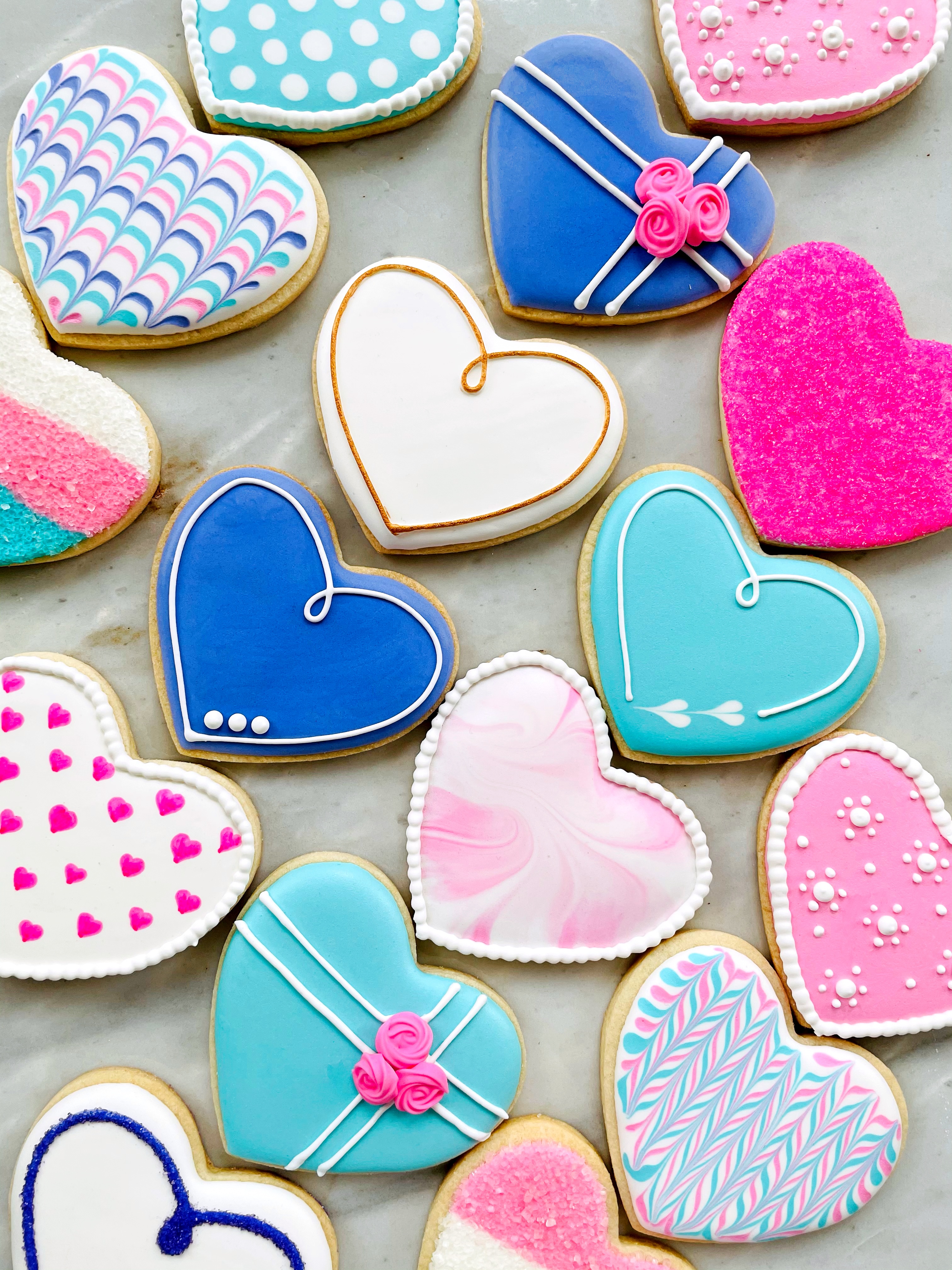 Beginner Level Cookie Heart Designs